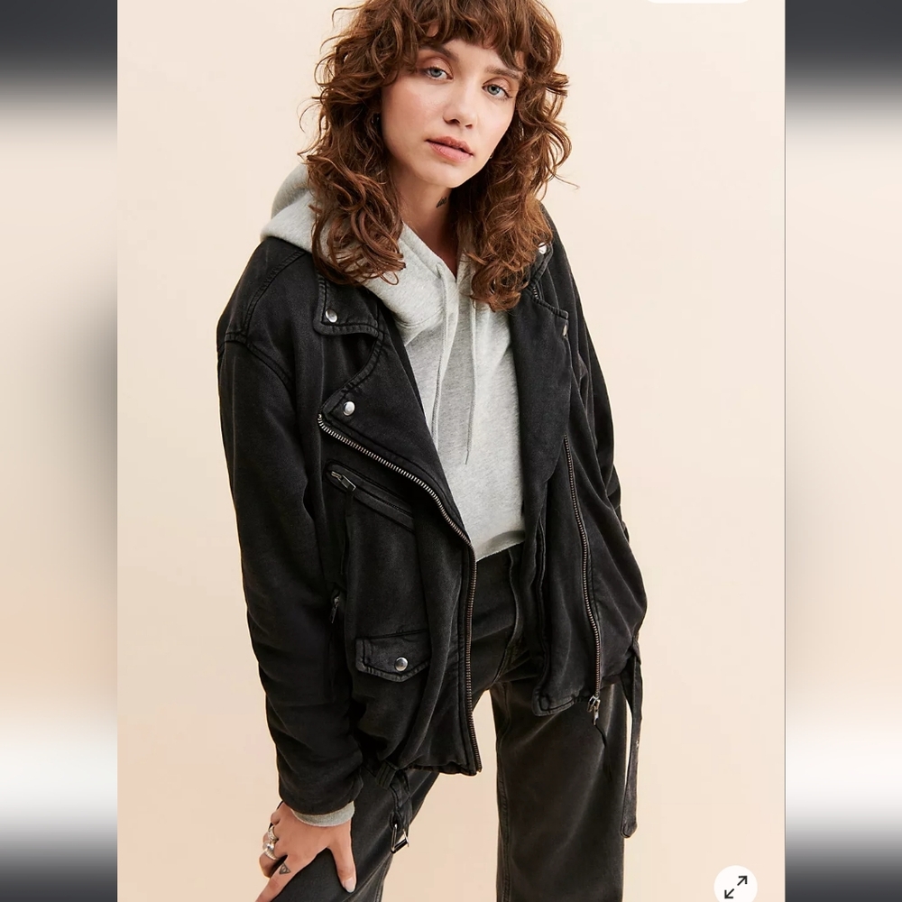Free People Rebel Knit Motto Jacket